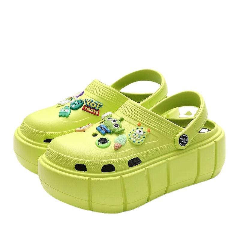 🔥có hàng sẵn🔥Dép Sục  đế siêu nhẹ 3cm, dép bánh mì nam nữ đủ màu kèm Sticker siêu năng động-AA0076