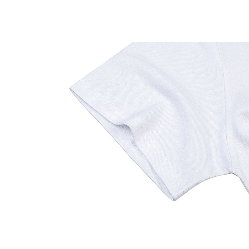 F-o-g- Áo Thun Tay Ngắn Cổ Tròn In Hình Tam Giác Trước Sau Lưng Thoáng Khí Thoải Mái Chất Lượng Cao Thời Trang Mùa Hè