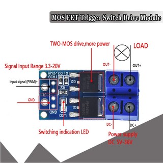 15A 400W MOS FET Trigger Switch Drive Module PWM Regulator Control Panel