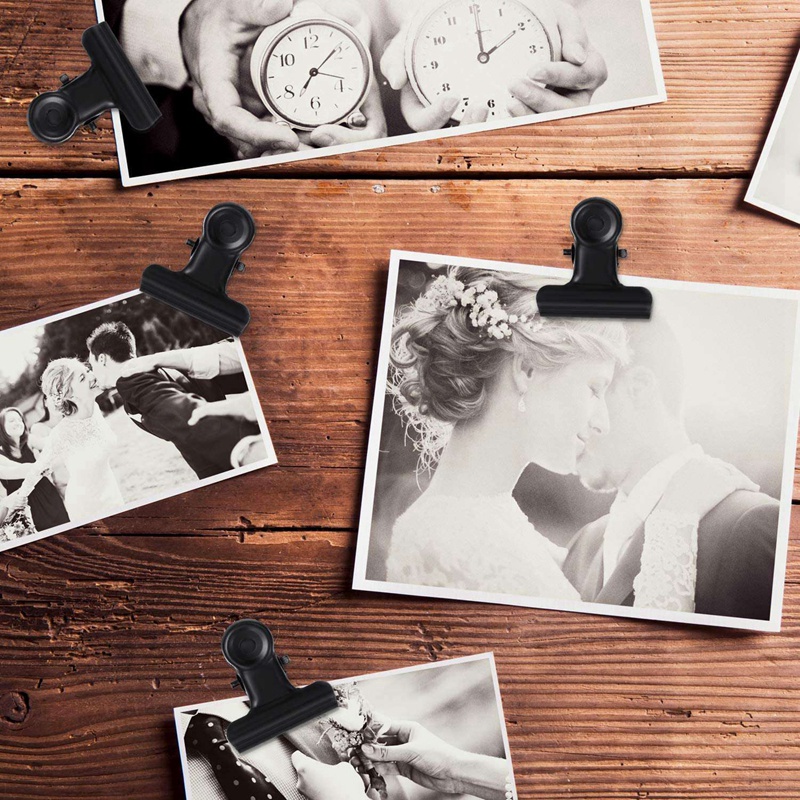 Set 60 Ghim Kẹp Bấm Màu Vàng Hồng / Đen Chuyên Dụng Cho Dự Án Trường Học