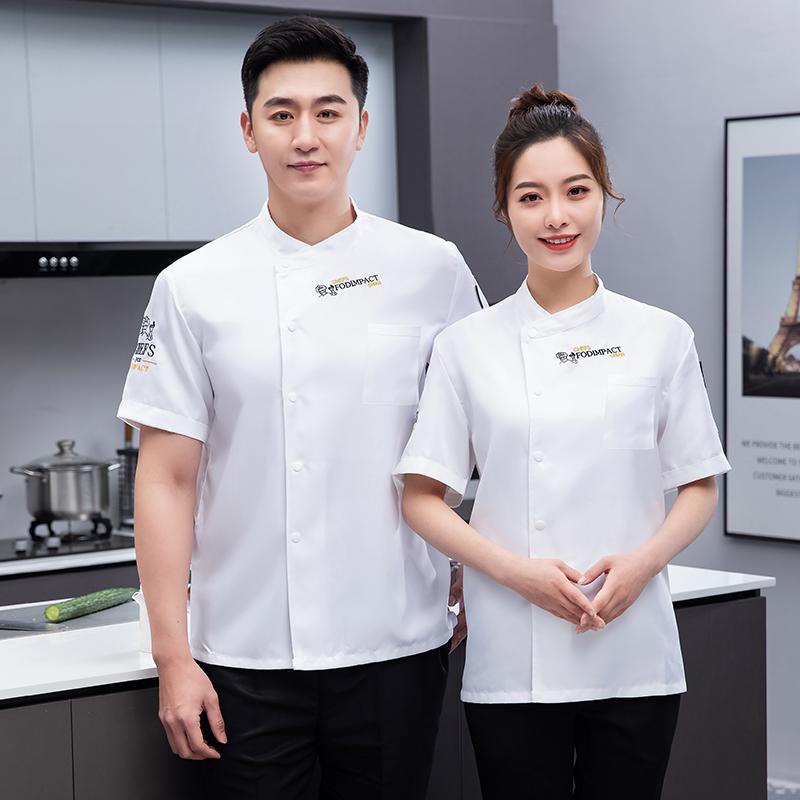 Áo Đầu Bếp Ngắn Tay Phong Cách Mới Mùa Hè Tùy Chỉnh