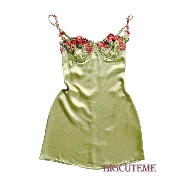 Đầm Ngắn Hai Dây Hở Lưng In Họa Tiết Hoa 3D Thời Trang Mùa Hè Dành Cho Nữ