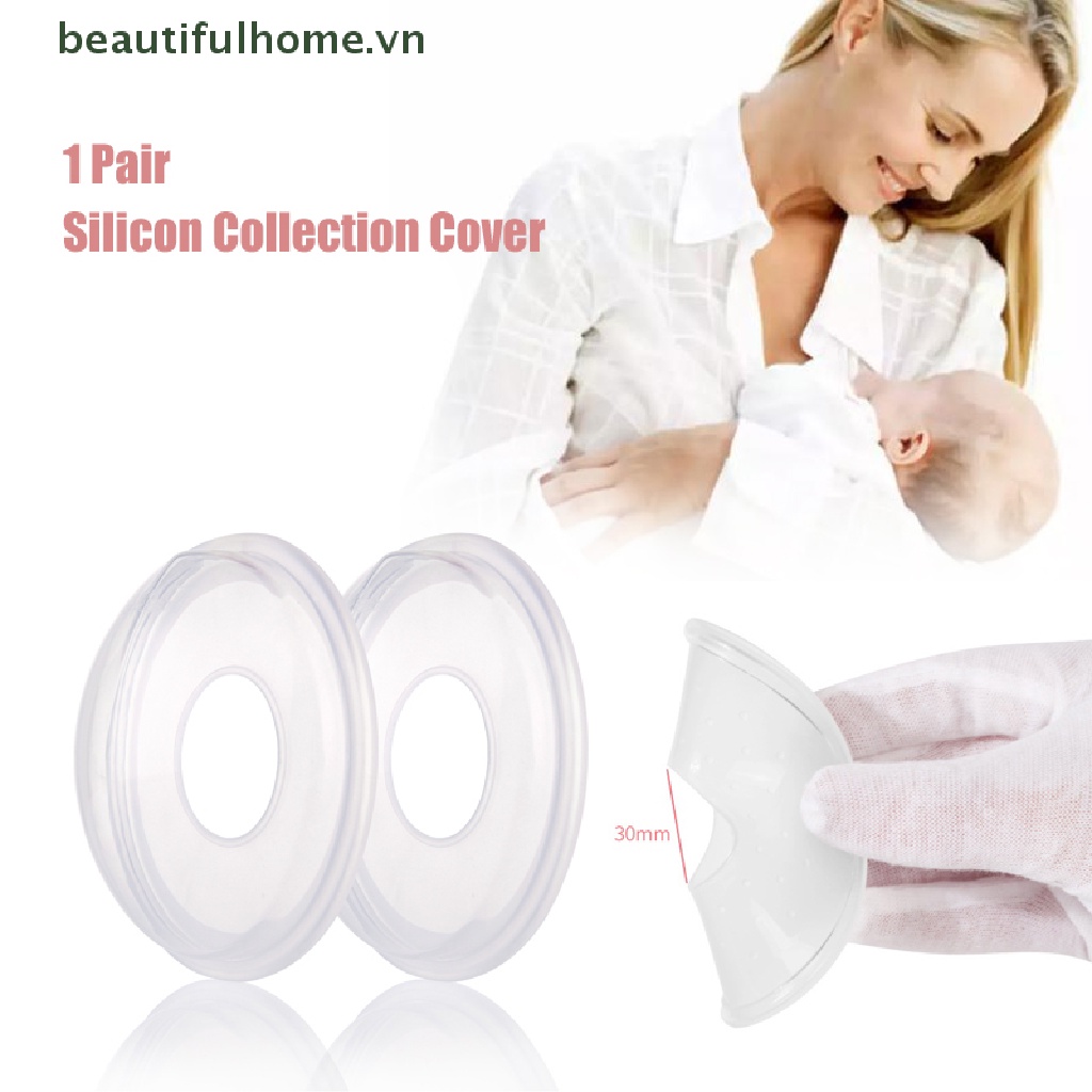 Bộ 1 / 2 Cốc Silicone Sưu Tập Sữa Mẹ Chống Rò Rỉ Tiện Dụng