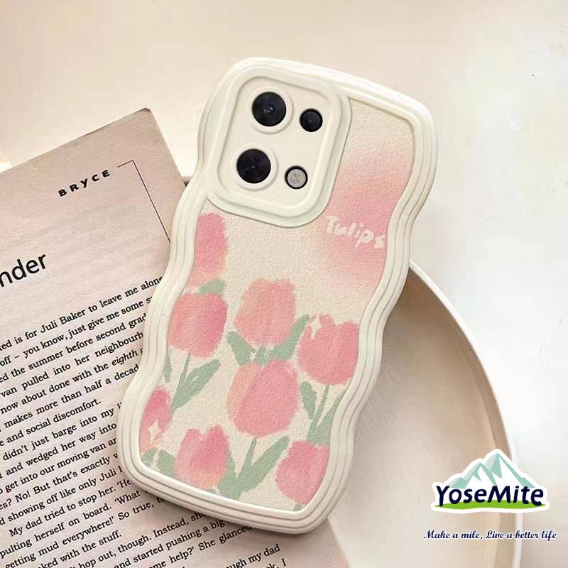 ốp lưng hoa tulip Casing OPPO A17 A57 2022 A77S A76 A96 A16 A16S A74 A95 A55 A54 4G 5G A53 A33 2020 A52 A72 A92 A15S A15S A31 A1K A12E A3S A9 A5