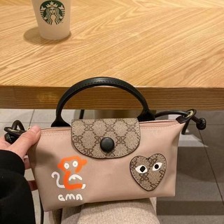 Longchamp túi đeo chéo mini họa tiết hoạt hình xinh xắn theo phong cách 2023 dành cho nữ