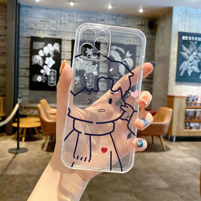 ✅Ốp Điện Thoại Mềm Trong Suốt Họa Tiết Đường Kẻ Xoắn Đơn Giản Cho iPhone 14 / 13 / 12 / 11promax 6s78plus xs / xrins