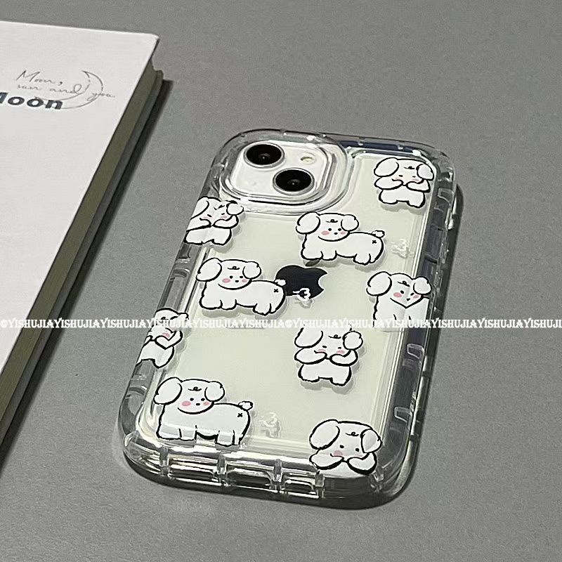 ✅Ốp Điện Thoại Cao Su Mềm Chống Sốc Hình Cún Hoạt Hình Cho iPhone 14promax 13 11 12 14Inch L2DO