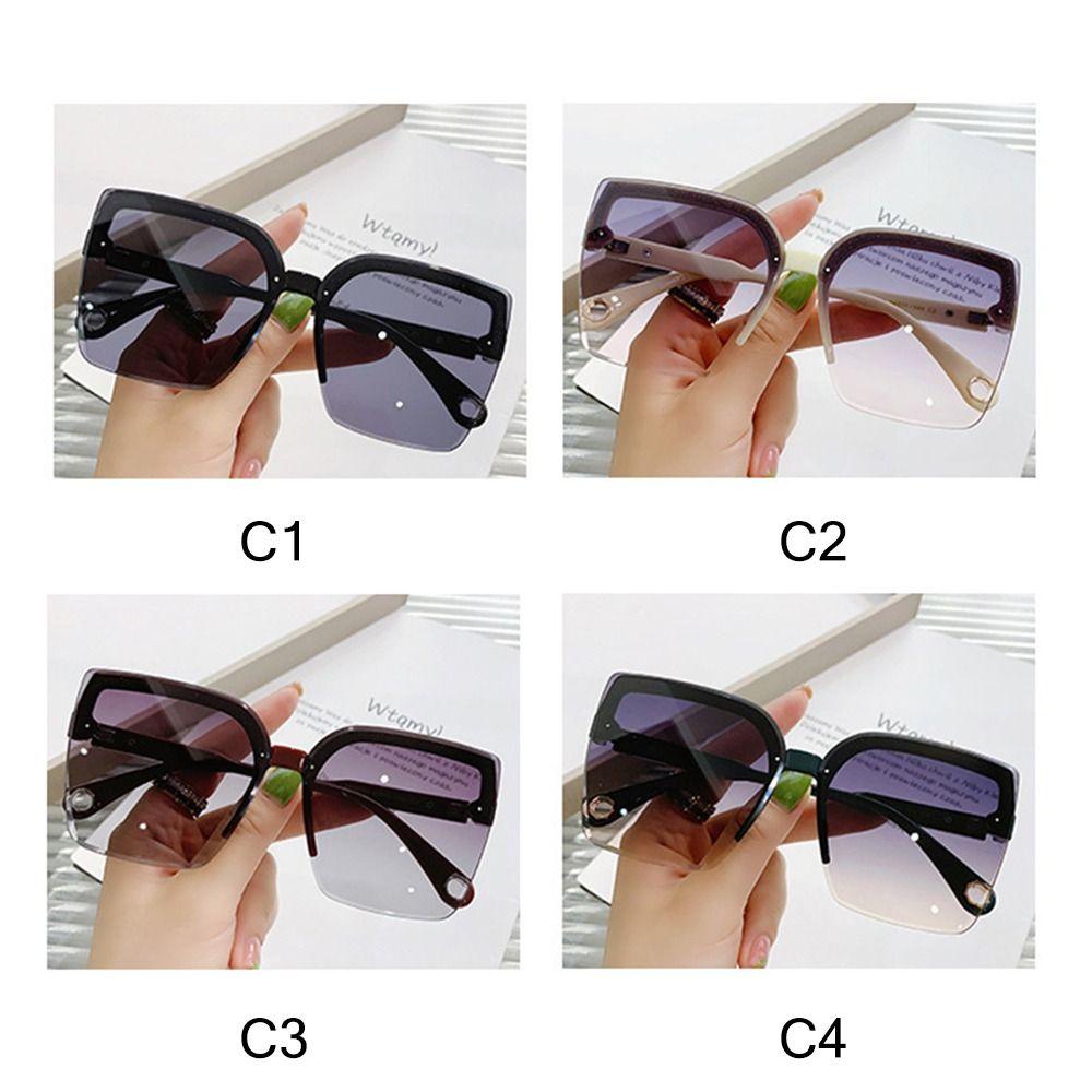 Kính Mát Gọng Vuông Oversized Phong Cách Vintage Cho Nữ