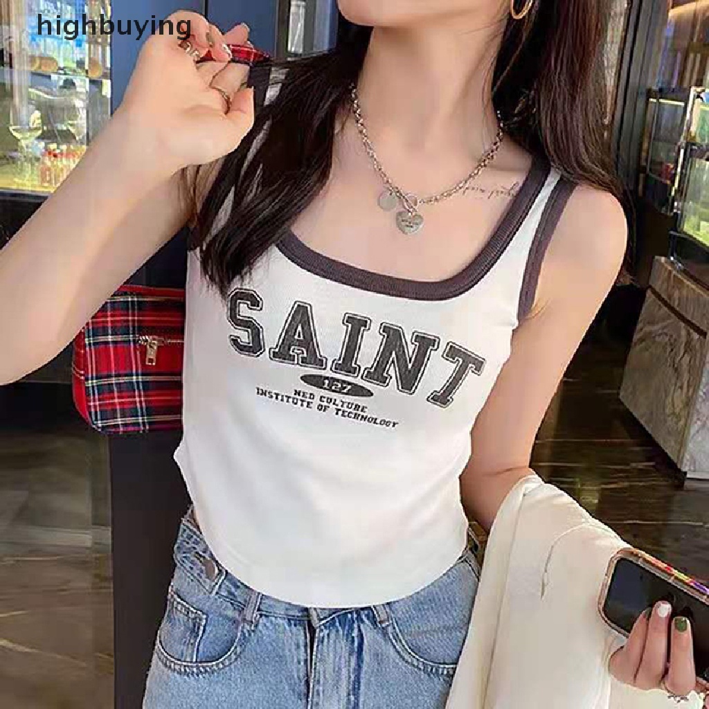 Hbvn Belle Áo Thể Thao Không Tay In Chữ Ngọt Ngào Thời Trang Mùa Hè Hàn Quốc Giản Dị Dành Cho Nữ Mod