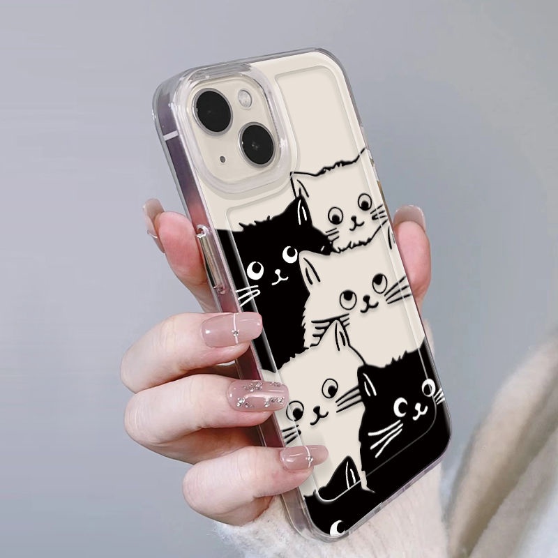 ✅Ốp Điện Thoại Mềm Hình Mèo Phong Cách Mới Đơn Giản Cho iPhone14promax 13 / 12 / 11 xr 7 / 8Plus KR4B