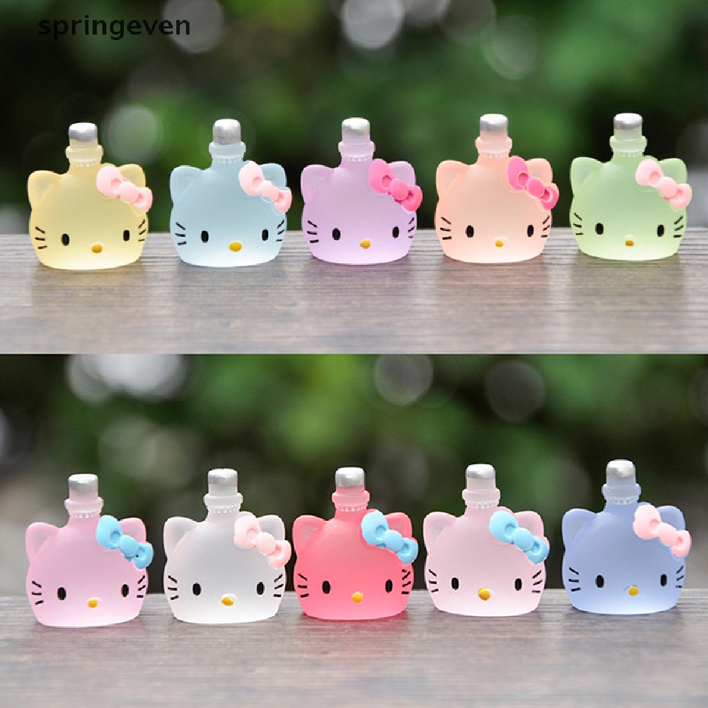 Đồ trang trí Mèo Đeo Nơ Màu Dạ Quang Thu Nhỏ Dùng Trang Trí Tiểu Cảnh