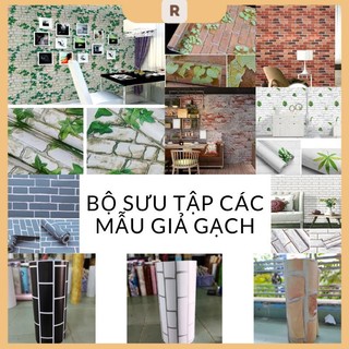 Decal dán tường CÁC MẪU GIẢ GẠCH khổ 45cm (giá bán 1m)