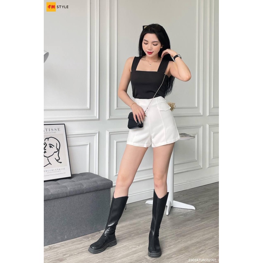 Áo thun nữ FM STYLE chất thun tăm sát nách cổ vuông 2 dây bản to thời trang phong cách ullzang 23020797