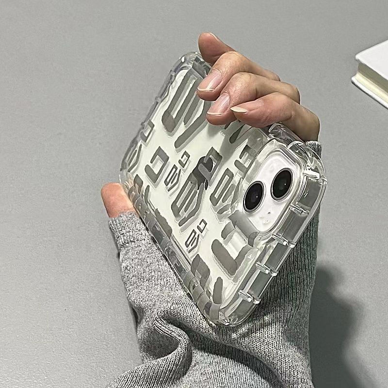 ✅Ốp Điện Thoại Túi Khí Mềm Chống Sốc Hình Chữ Haha Cho iPhone 14promax 13 / 14Pro 12 / 11 7In B429