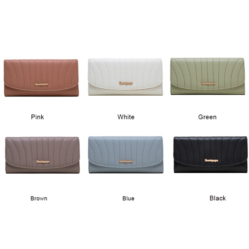 Ví Da PU Dáng Dài Thiết Kế Thanh Lịch Cho Phái Nữ