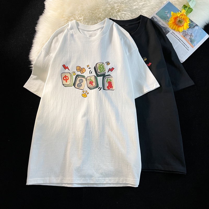 Áo Thun Tay Ngắn Cổ Tròn In Họa Tiết Thời Trang 2023 Cho Nam Và Nữ