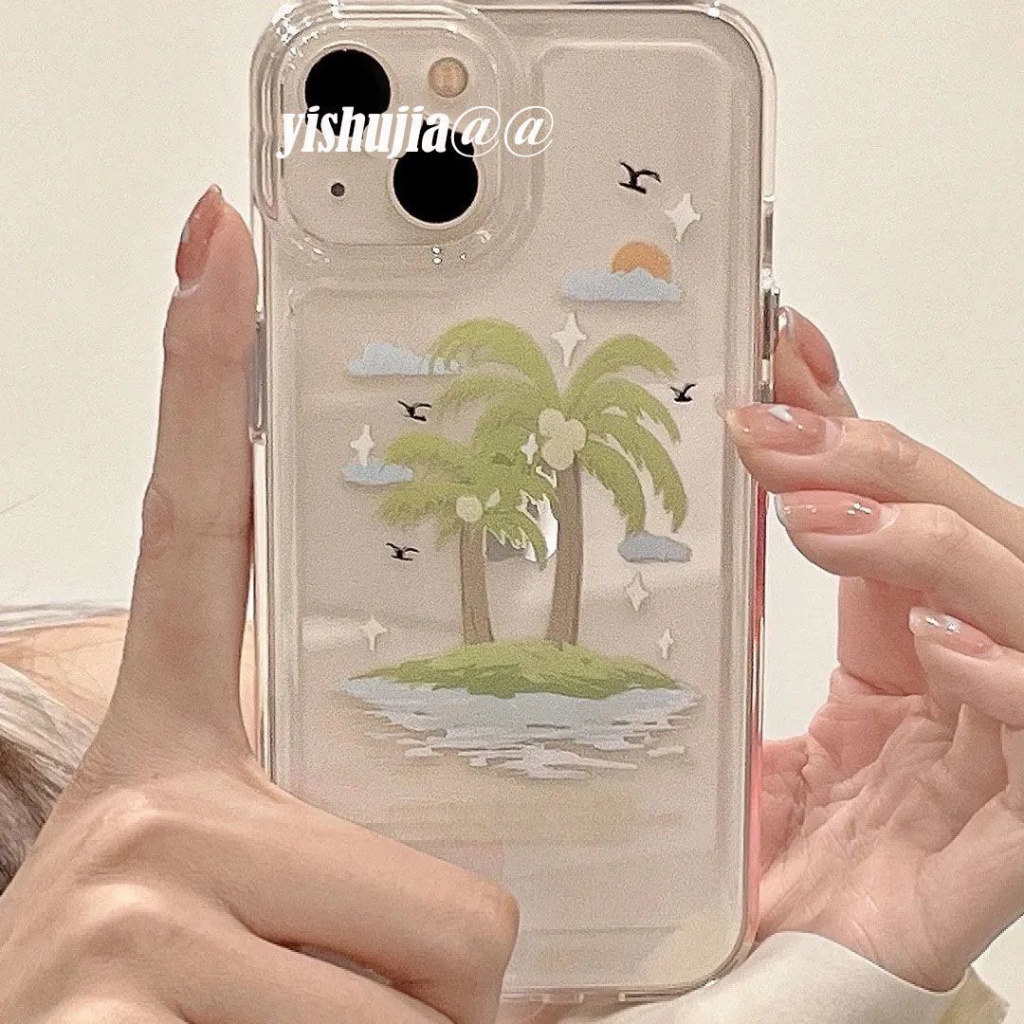 ✅Ốp Điện Thoại Mềm In Hình Hòn Đảo Mùa Hè Cho iPhone 14 / 13promax 11 / 12pro xr / xs 7 / 8Plus G1R8