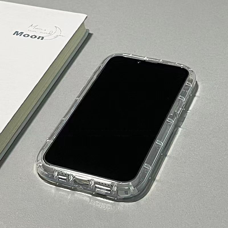 ✅Ốp Điện Thoại Mềm Họa Tiết Trái Tim Màu Xanh Dương Viền Túi Khí 9QON Cho iPhone 14 14Promax 13 12 11