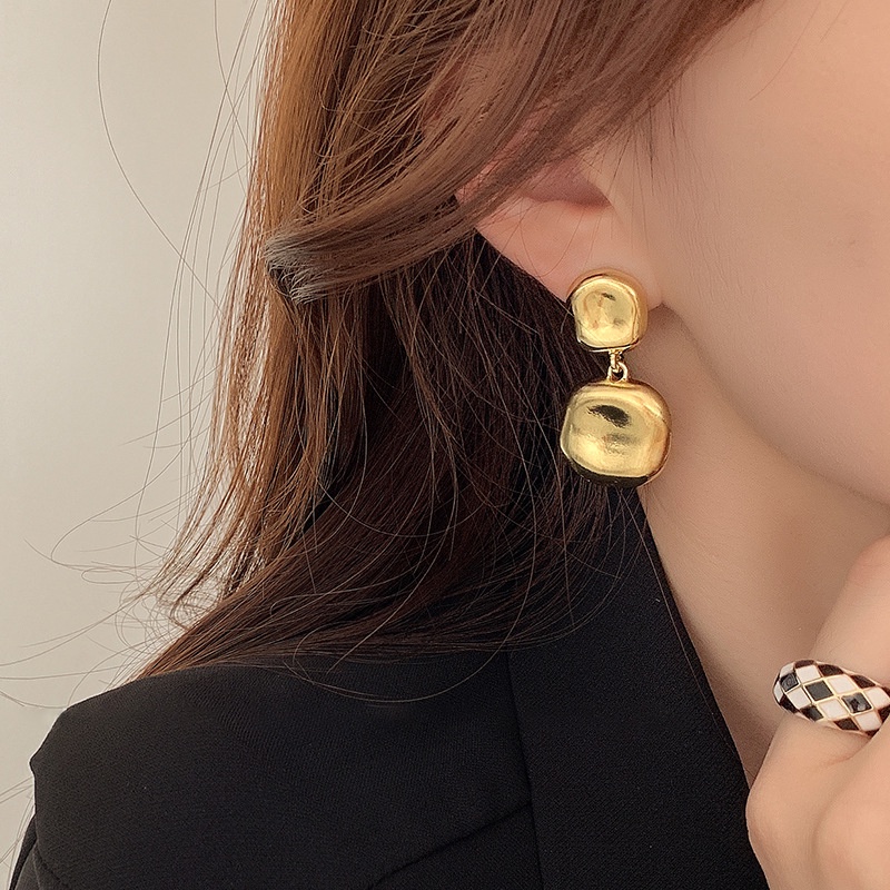 Bông Tai Mạ Bạc 925 Đính Đá Thời Trang Hàn Quốc Đơn Giản Cho Nữ