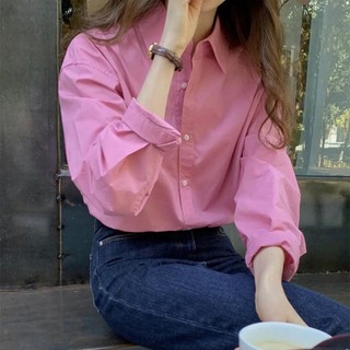Áo Sơ Mi Nữ Dài Tay Cổ Bẻ Thời Trang Hàn Mới