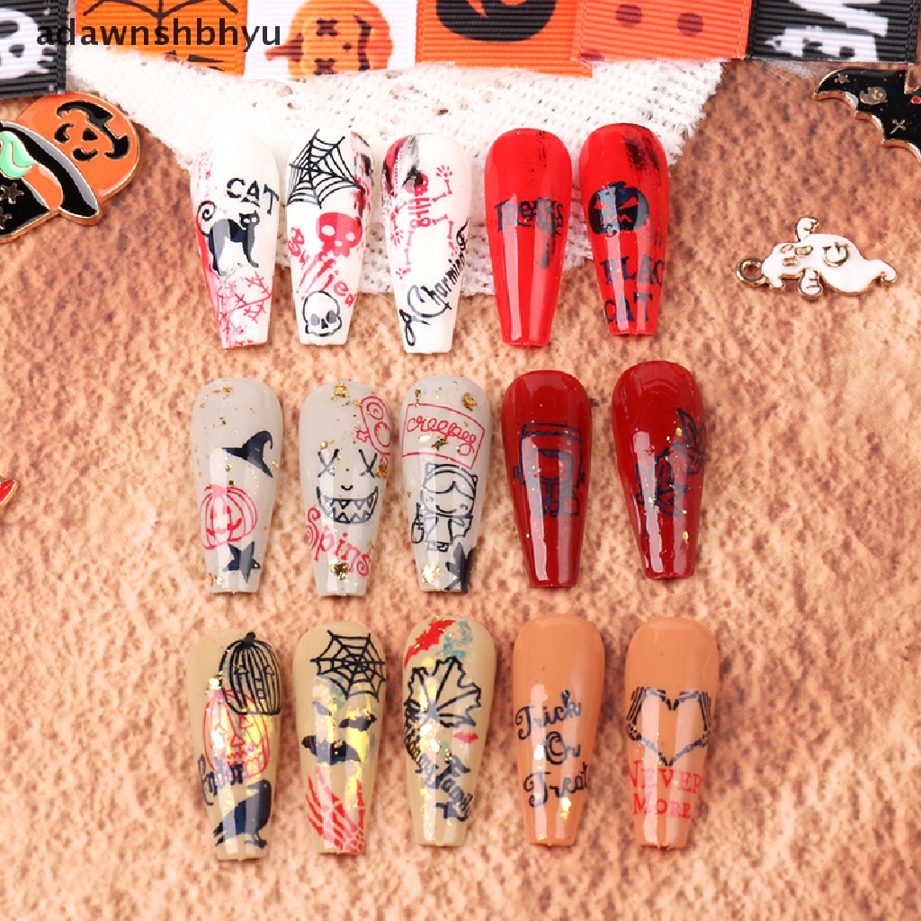 Miếng Dán Trang Trí Móng Tay Họa Tiết Halloween 3D Độc Đáo