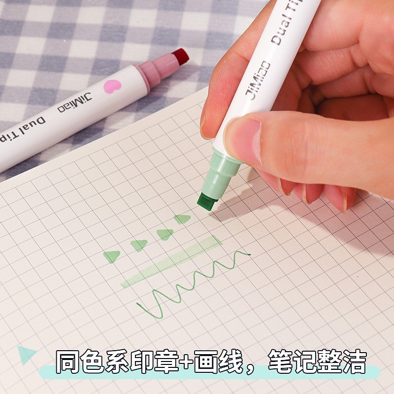 Bộ 6 Bút Đánh Dấu Hai Đầu Nhiều Màu Sắc Dùng Vẽ Tranh Trang Trí DIY Dành Cho Trẻ Em