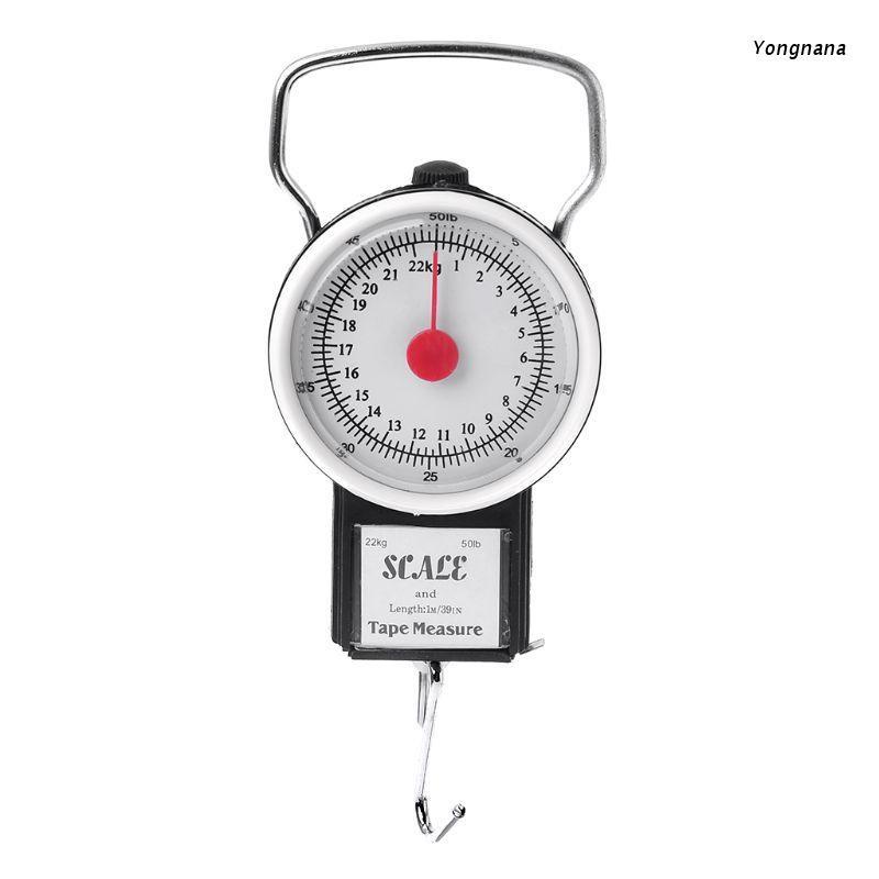 Cân Hành Lý Mini Cầm Tay Có Móc Treo 22 Kg Bảo Hành 12 Tháng, Cân Nhỏ Gọn Chính Xác Gia Rẻ Tích Hợp Thước Đo 1 Mét