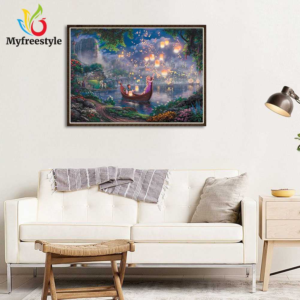 40*30cm Tranh Đính Đá Kim Cương Toàn Bộ 5D Diy Hình Vẽ Đêm Lãng Mạn