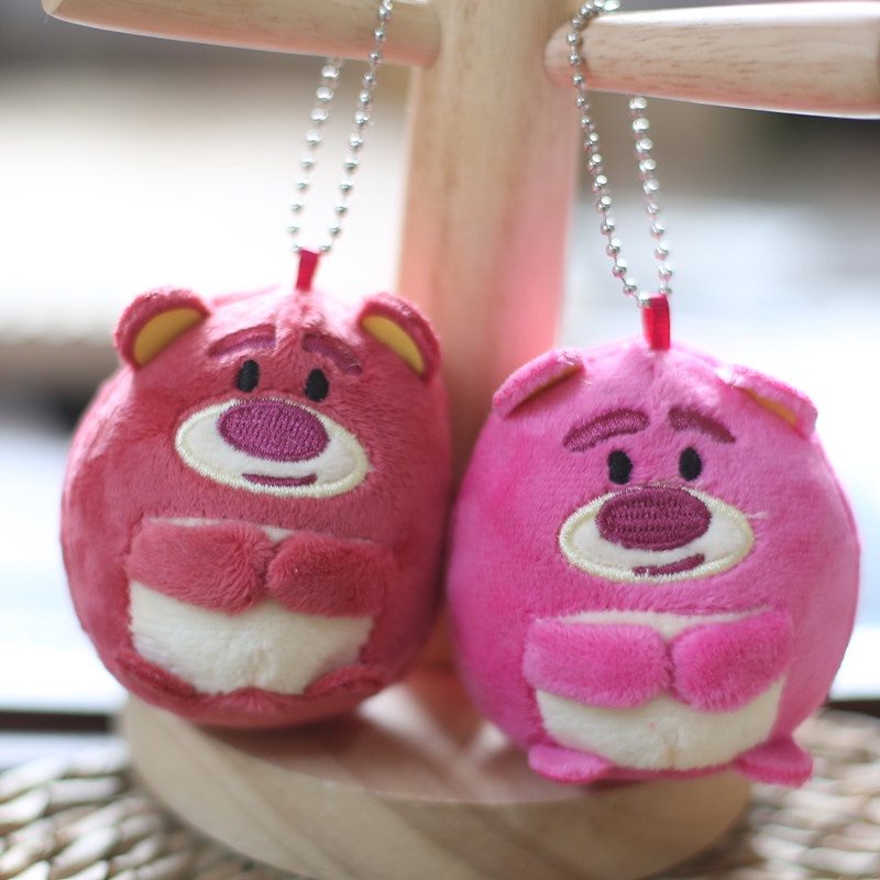 Gấu dâu Lotso Móc Khóa Hình Thú Nhồi Bông One Lotso 11 Dễ Thương