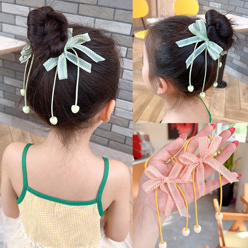 Dây Buộc Tóc Hình Nơ Kiểu Hán Phục Công Chúa Nhỏ Dễ Thương Cho Bé Gái