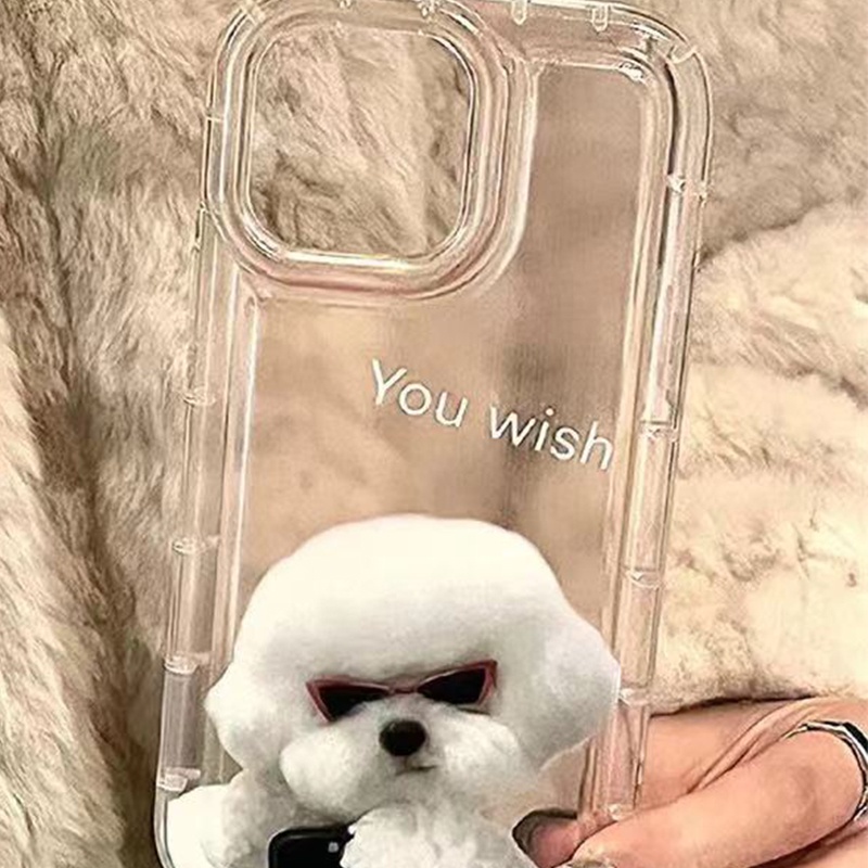 Ốp Điện Thoại Silicon TPU Mềm Chống Sốc In Hình Cún Dễ Thương Cho IPhone 14 13 11 12 Pro XS Max X XR 7 8 Plus