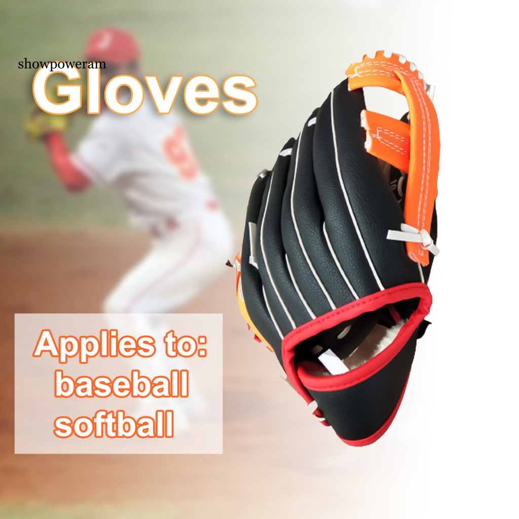 1 Găng Tay Bóng Chày Bằng Da Giả Dày Dặn Chống Sốc Chống Va Đập Cho Người Lớn Trẻ Em