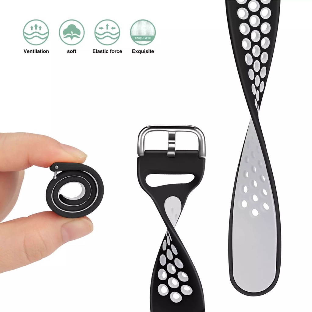 Dây Đeo Silicone Thoáng Khí Thay Thế Cho Đồng Hồ Haylou Solar Plus RT3 Haylou LS16