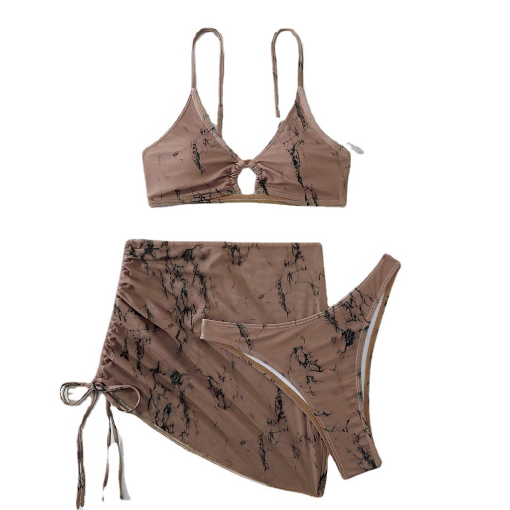 Bộ Đồ Bơi Ba Mảnh Không Tay In Họa Tiết Thời Trang Quyến Rũ Dành Cho Nữ