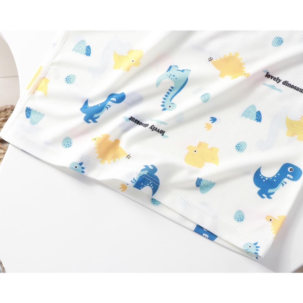 80-150cm Đồ Gia Đình Trẻ Em Mùa Hè Bé Trai Bé Gái Phong Cách Mỏng Không Xương Crop Bộ Đồ Ngủ Quần Pyjama Bộ Đồ Thường Ngày