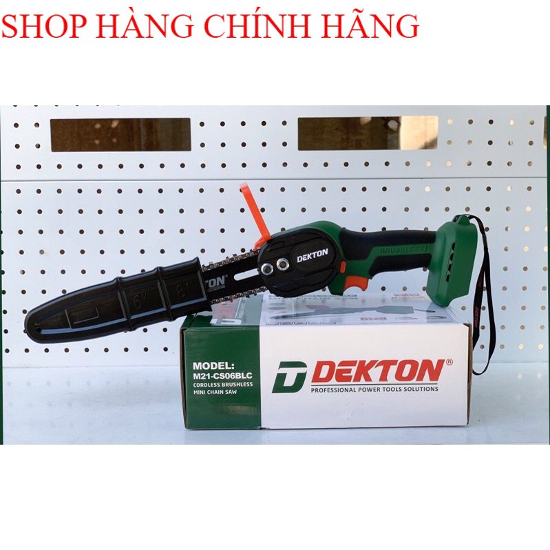 THÂN máy cưa xích dùng pin Dekton M21- CS06BLC 6 inch lam dài 15 cm Mô tơ từ lõi đồng siêu mạnh new 2023 máy khoan mái