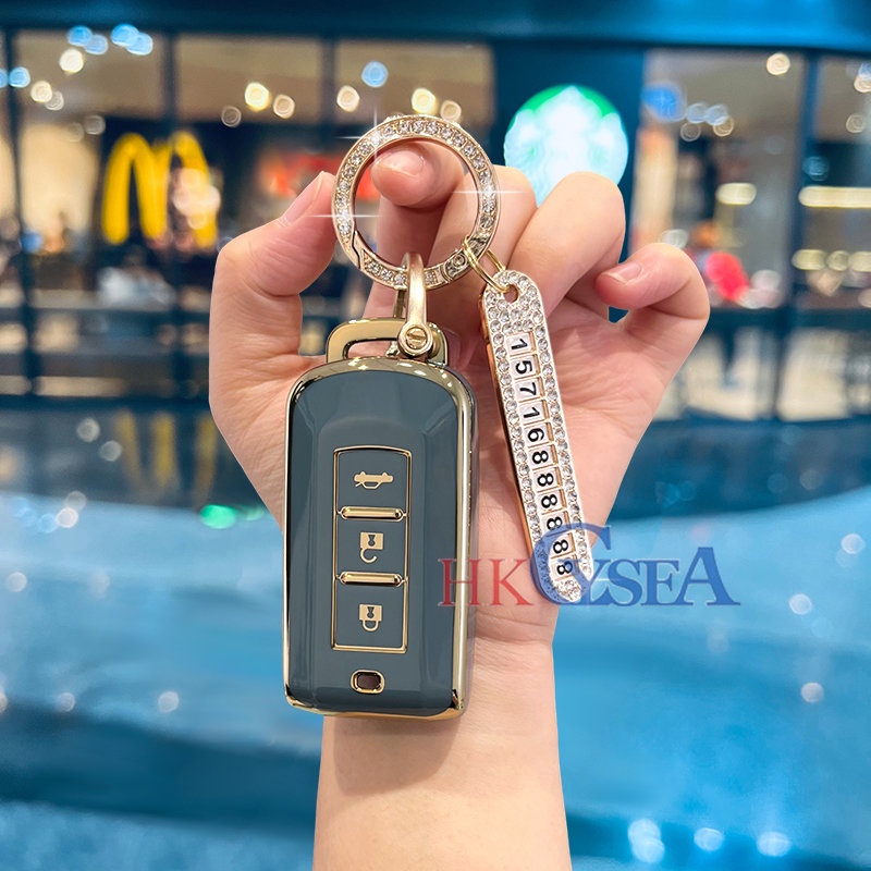 Ốp Chìa Khóa Điều Khiển Từ Xa Cho Mitsubishi Xpander Outlander 3 ASX Colt Lancer Grandis Pajero Sport Eclipse Cross Montero Xpander