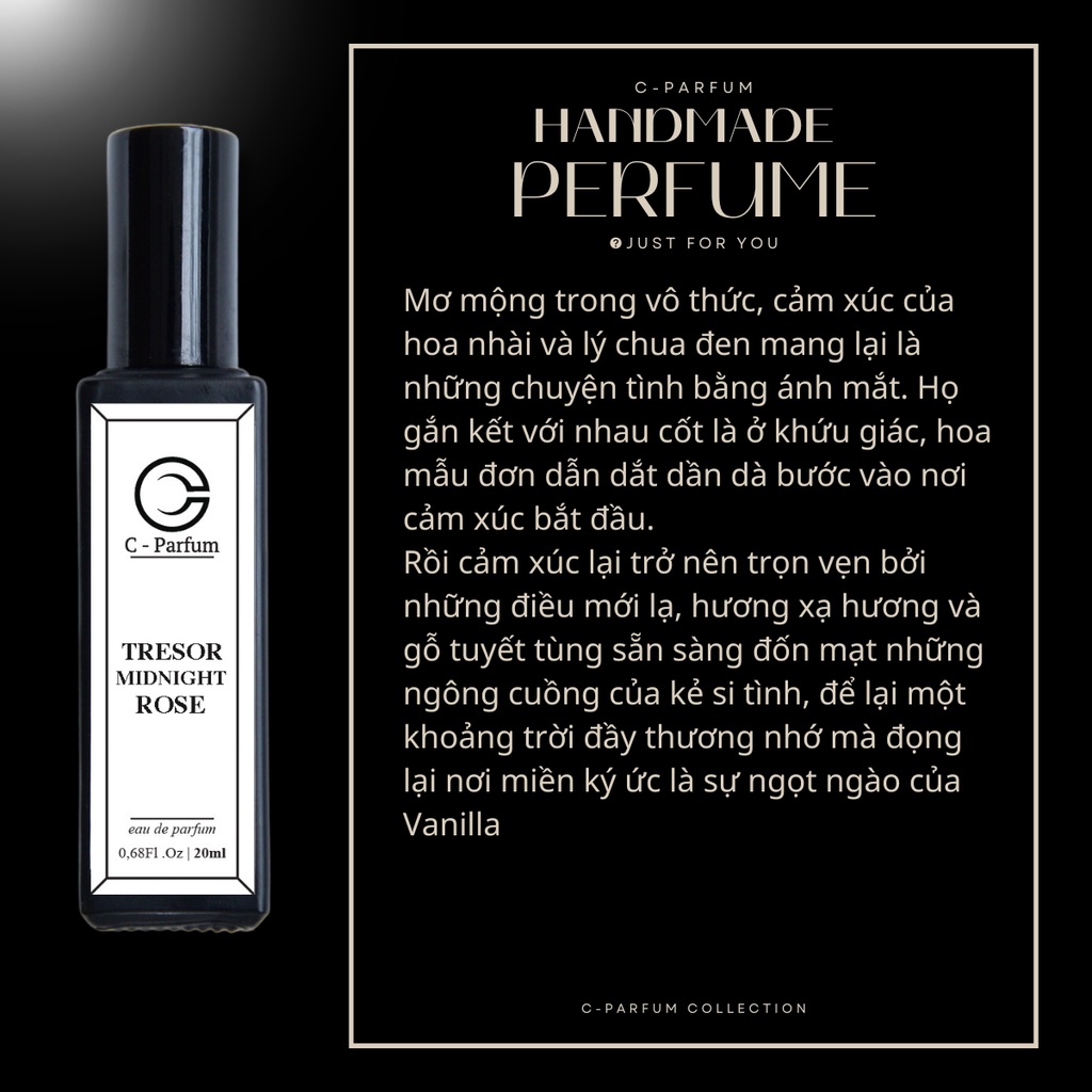 Nước Hoa Nữ Tresor Midnight Rose 20ml chính hãng thơm lâu hương hoa cỏ thơm mát