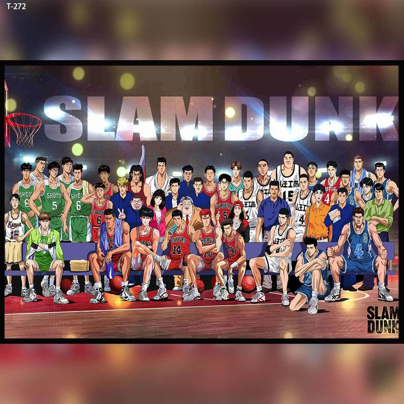 Bộ Đồ Chơi Xếp Hình 300 / 500 / 1000 Mảnh Bằng Gỗ Họa Tiết Hoạt Hình anime slam dunk