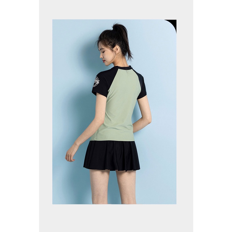 Bộ Đồ Bơi Hai Mảnh Thể Thao Che Bụng Kín Đáo Dành Cho Nữ