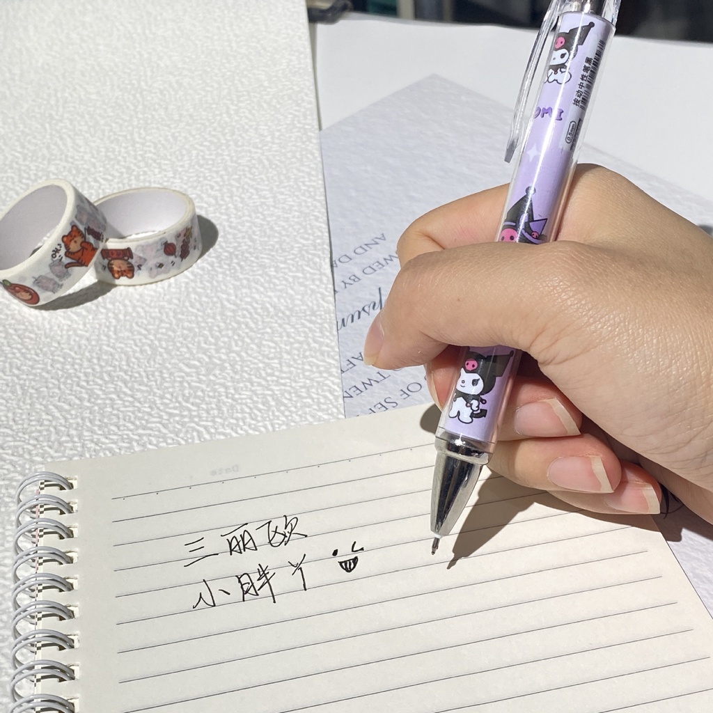 Set 6 Bút Bi Mực Đen Ngòi 0.5mm