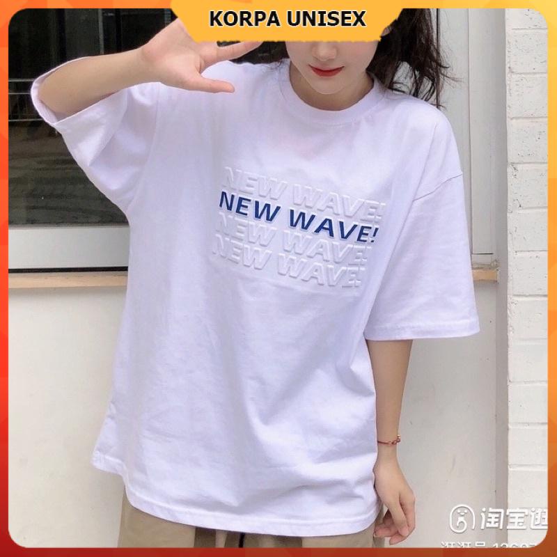 [ IN NỔI ] Áo thun tay lỡ form rộng in chữ NEW WAVE 2 - phông ulzzang oversize unisex nam nữ Korpa