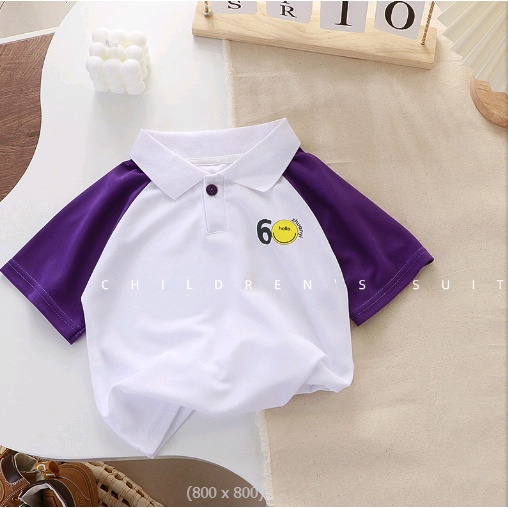 Áo Thun polo Tay Ngắn Màu Trơn Phong Cách Hàn Quốc Thời Trang Mùa Hè Hàng Mới Dành Cho Trẻ Em