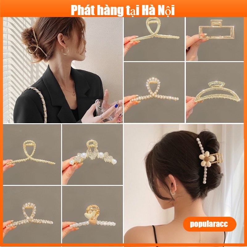 Kẹp tóc kim loại hình càng cua thời trang nữ Hàn Quốc