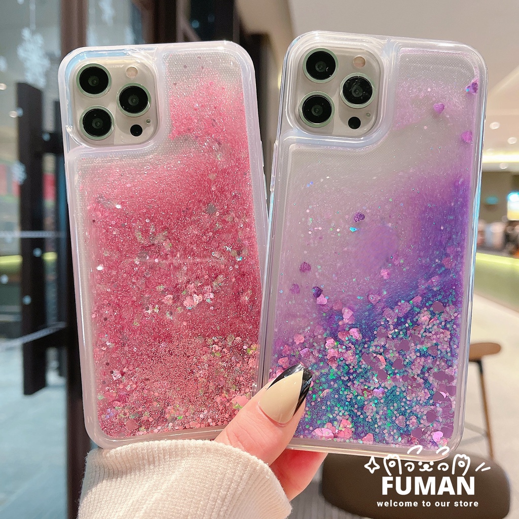 Ốp Điện Thoại TPU Silicon Mềm Phối Kim Tuyến Nước Hình Trái Tim Xiaomi Redmi Note 12 Pro 11 Pro 11s A1 Plus 10 Pro 10s 4G 5G