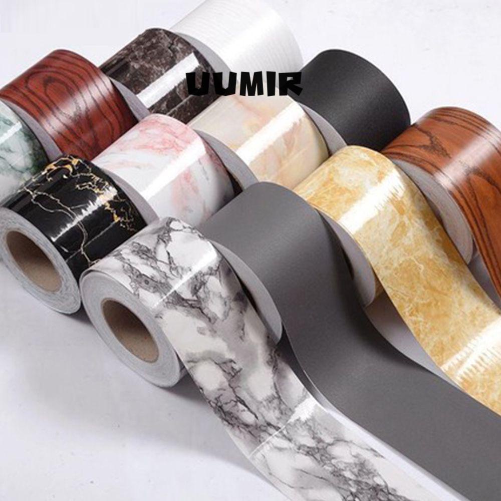 UUMIR Cuộn giấy dán viền tường PVC họa tiết đá hoa cương chống thấm nước nhiều màu sắc tùy chọn