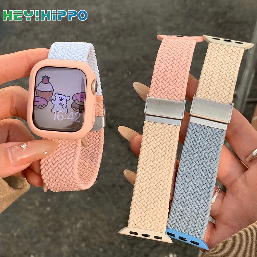 Dây Đeo nylon Mềm Điều Chỉnh Được Cho Đồng Hồ Thông Minh iwatch 45 / 44 / 42 / 41 / 40 / 38mm series 8 / 7 / 6 / 42 / 41 / 40