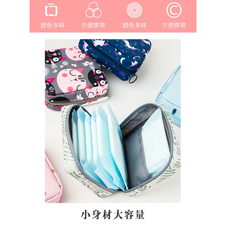 Túi Đựng Đồ Trang Điểm Mini Họa Tiết Cute 13x13x5cm