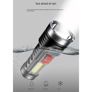 Ultra Powerful LED Torch Light Rechargeable Side Light for Camping