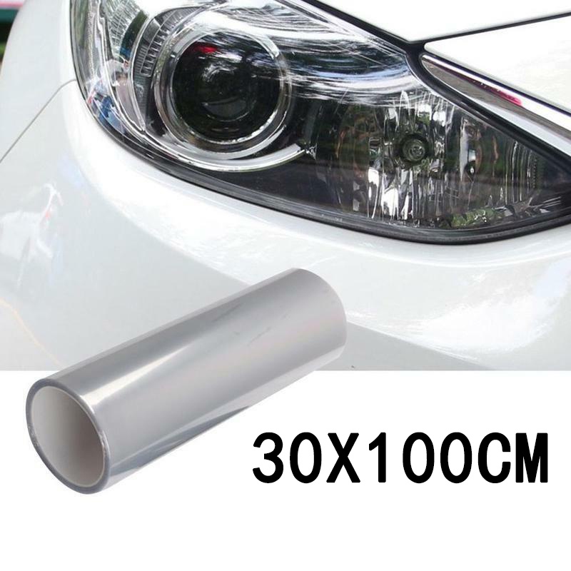 1 Cuộn Phim vinyl Trong Suốt Dán Bảo Vệ Đèn Pha Xe Hơi Chống Tia uv Kích Thước 100 * 30cm